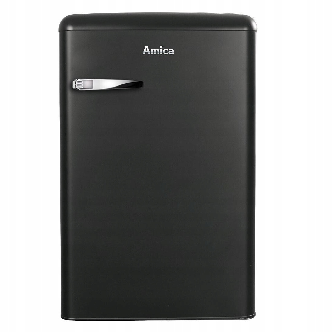 LODÓWKA AMICA KS15617MS CZARNY MAT RETRO 86cm E N