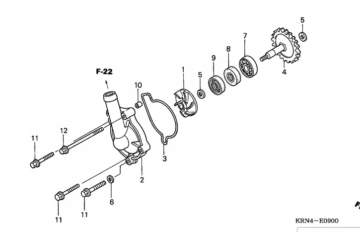 Rotor Vodného Čerpadla Honda Crf 250 R X 07-14 19215KRNA00