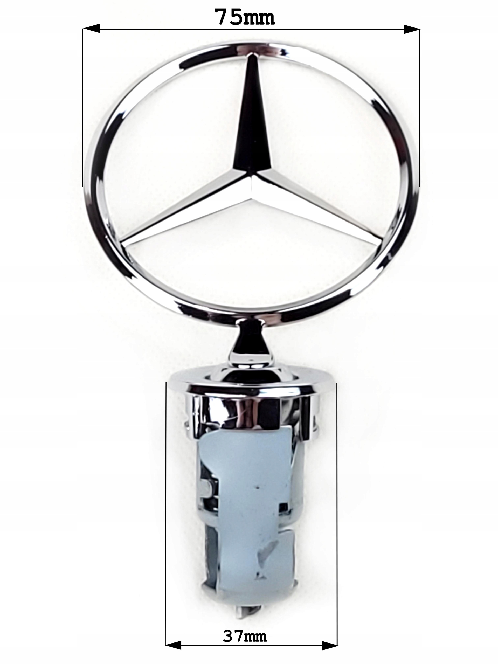 S123 W123 124 GWIAZDA W GRILL EMBLEMAT CHROM METAL Producent części Inny