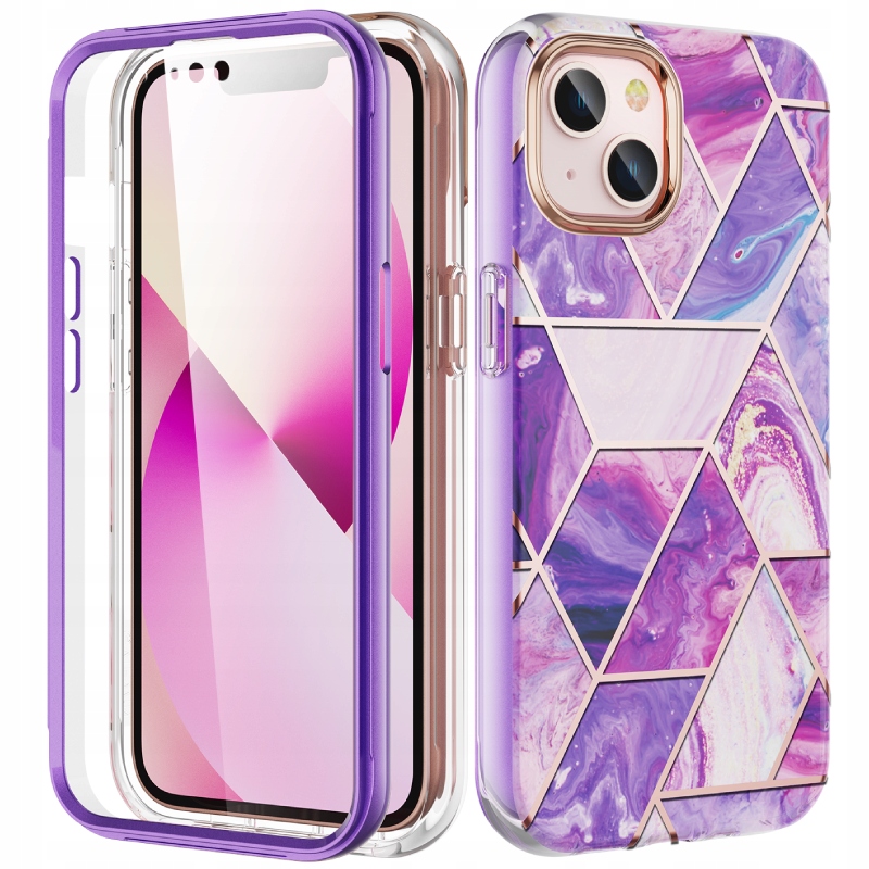 

Etui Przód I Tył Marble 360° Obudowa Do Iphone 13