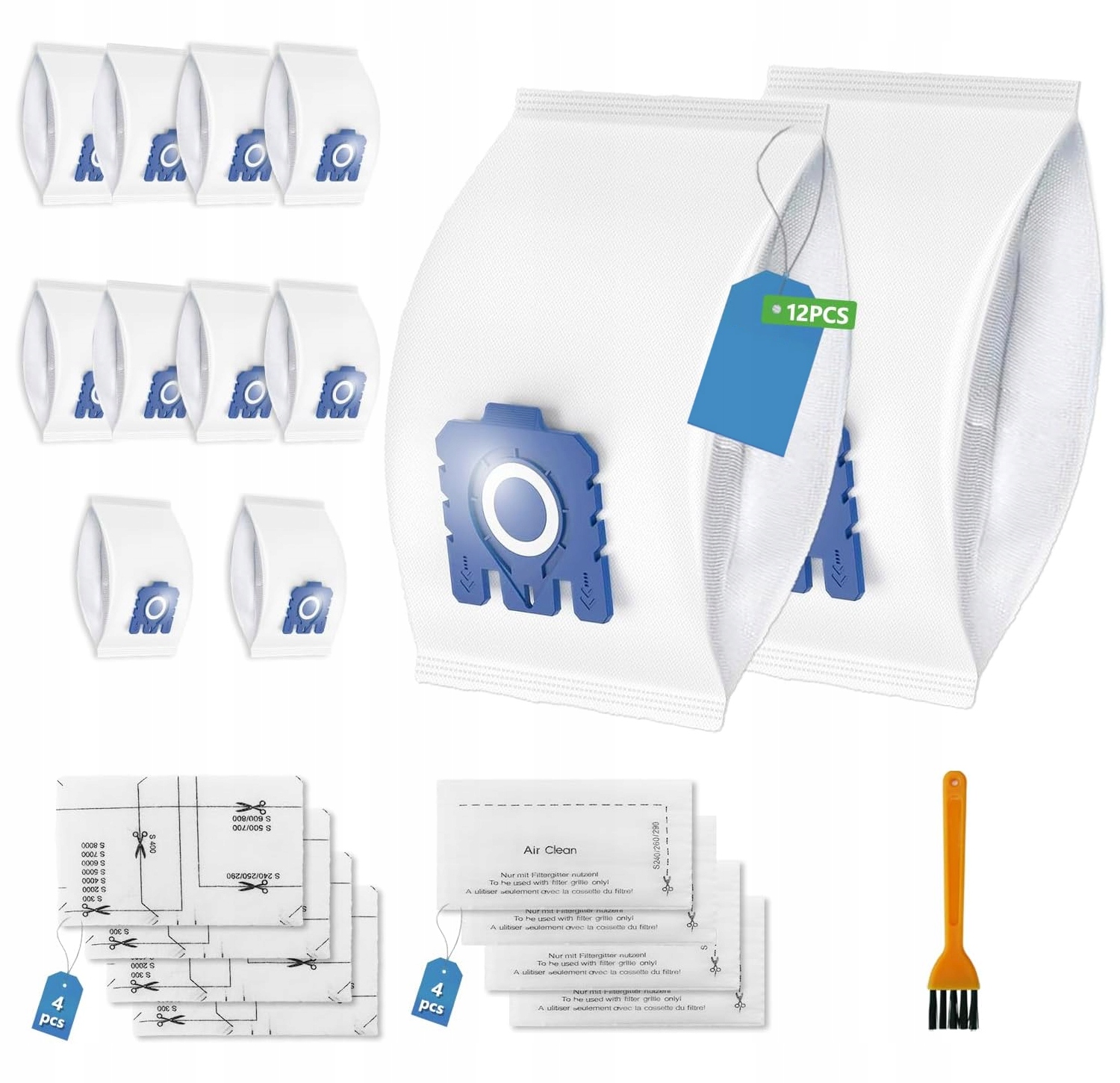 Worki 12x Do Odkurzacza Miele 3D Complete C3 C2 Classic C1 Filtry