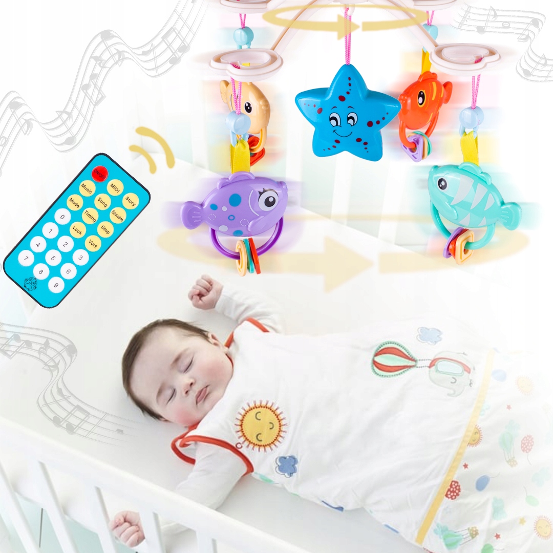 KARUZELKA DO ŁÓŻECZKA Z PROJEKTOREM I PILOTEM Bohater brak