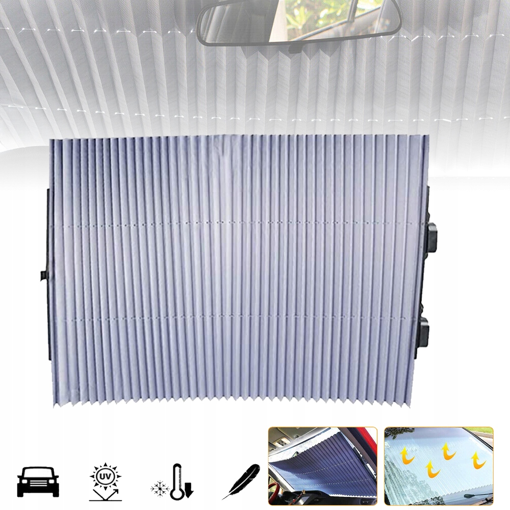 OSŁONA PRZECIWSŁONECZNA NA PRZEDNIĄ SZYBĘ, SKŁADANA OSŁONA SZYBY DO AUTO