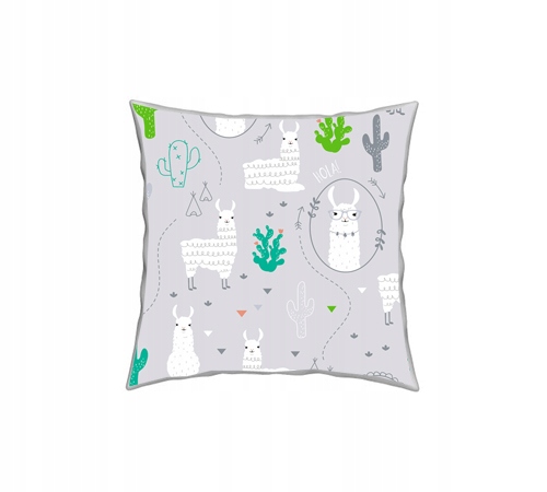 

Poszewka Jasiek 40x40 CM Szara W Alpaki Zwierzątka