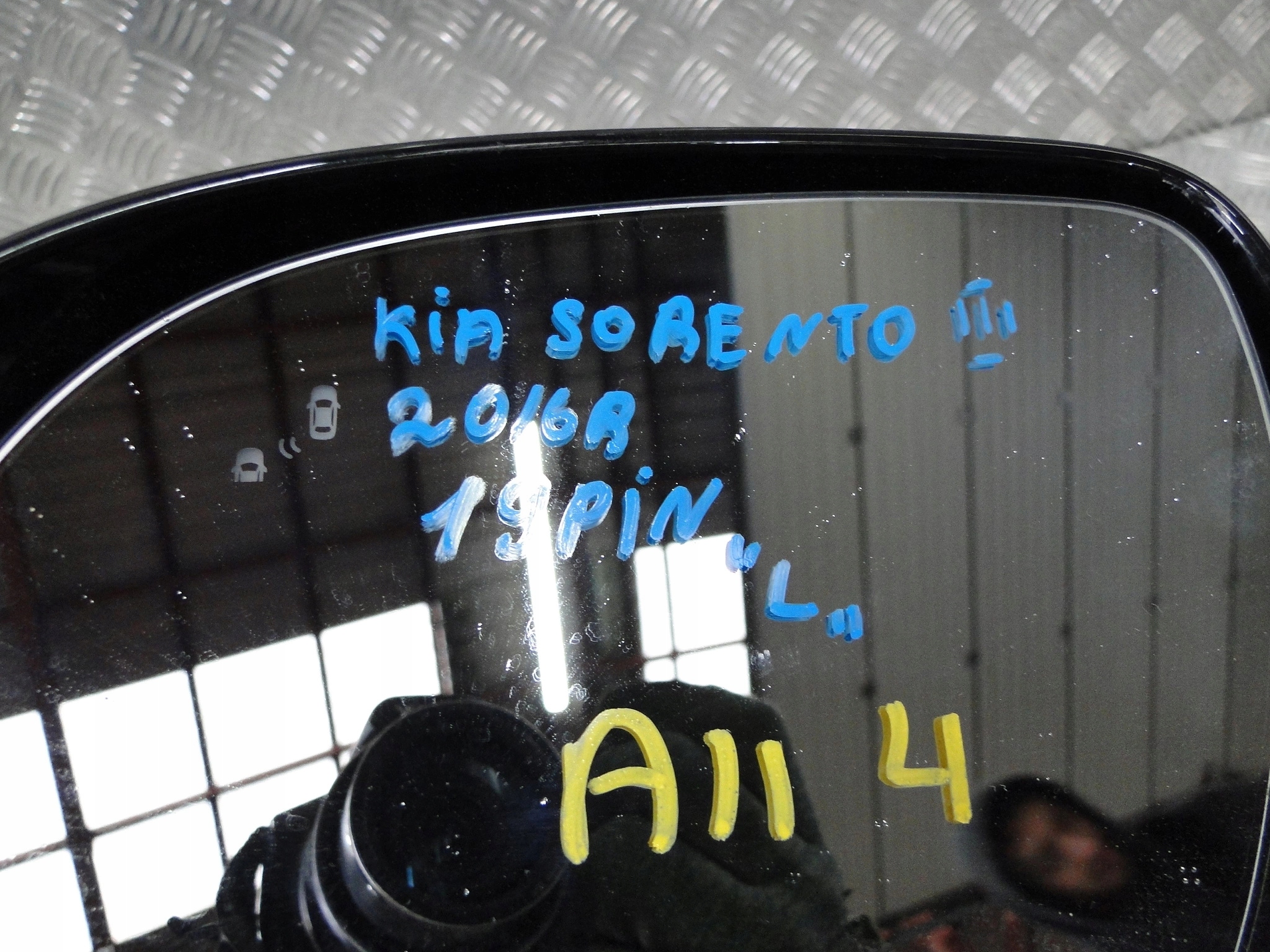 зеркало левое kia SORENTO III 19PIN ассистент