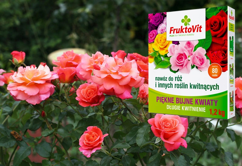 FRUKTOVIT PLUS NAWÓZ DO RÓŻ I ROŚLIN KWITNĄCYCH 1,2 KG Forma granulat