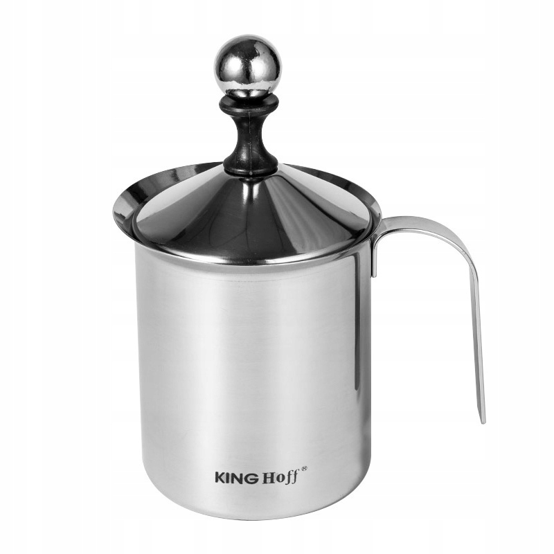 RĘCZNY SPIENIACZ DO MLEKA STALOWY KINGHOFF 400ML