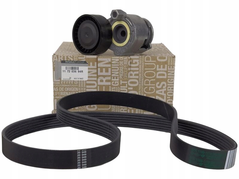 117203694R - OE RENAULT НАТЯЖИТЕЛЬ + РЕМЕНЬ MEGANE II 1.4 1.6 16V