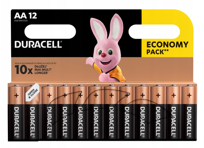 

Baterie Duracell Alkaliczne Paluszki Aa x12 szt.