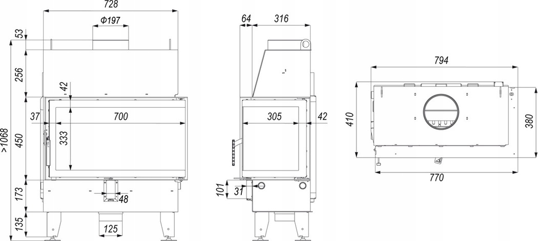Impuls ME BP- Defro Home -Kominek- Wkład Kominkowy Marka Defro