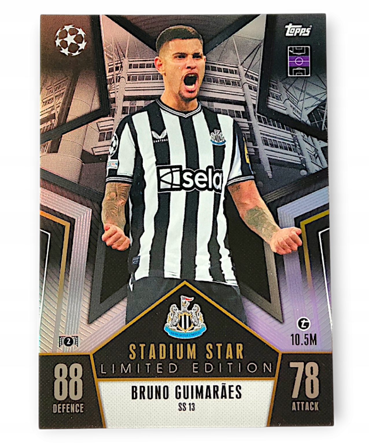 Topps 2023-2024 Stadium Star Limited Edition SS13 Bruno Guimaraes Newcastle