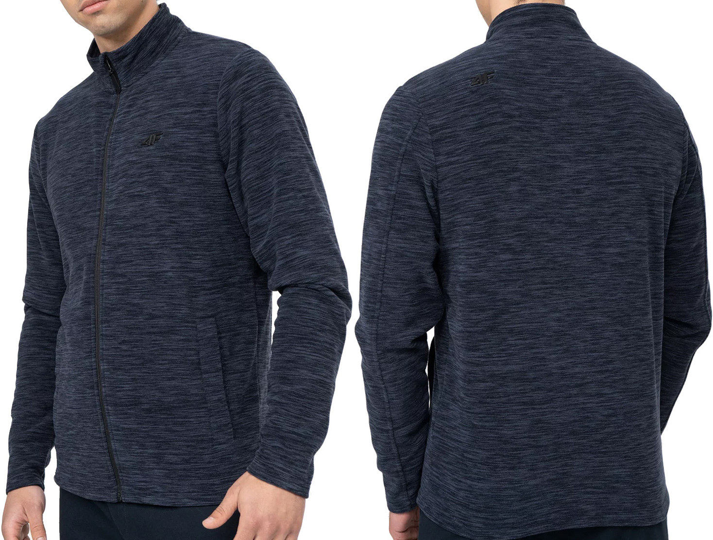 

4F Bluza Męska Polarowa Polar Rozpinany Granat XL