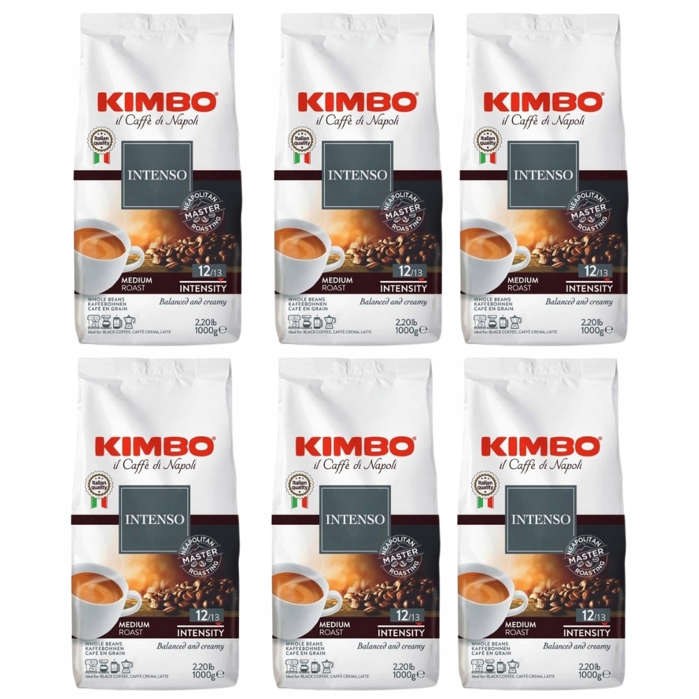 Kawa ziarnista Kimbo Aroma Intenso idealna do espresso zestaw kaw 6kg