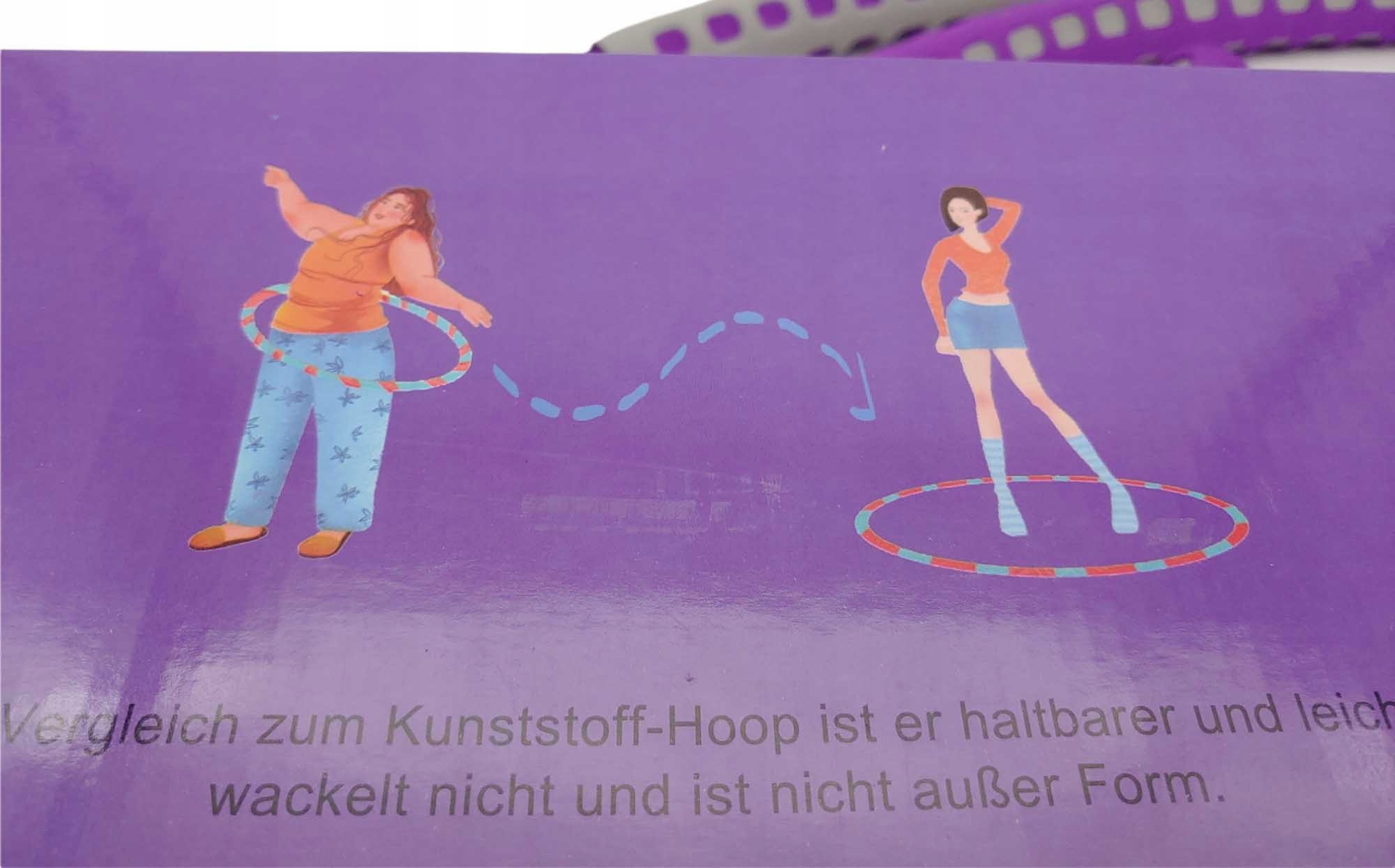HULA HOOP Ø88cm SKŁADANE MOCNE FITNESS ODCHUDZANIE Średnica 88 cm