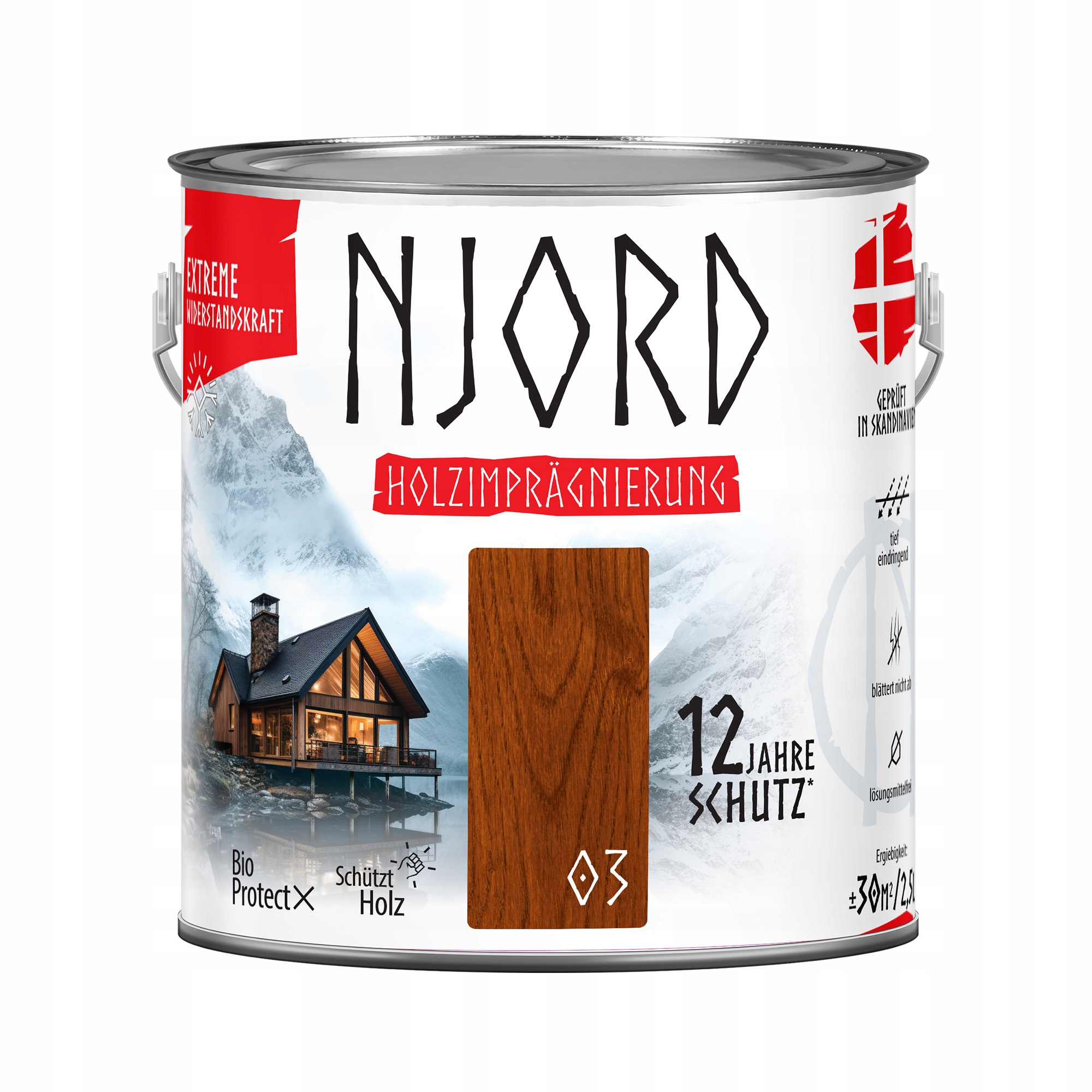 Njord Extreme impregnace dřeva (03) Lappländische Esche 2,5L