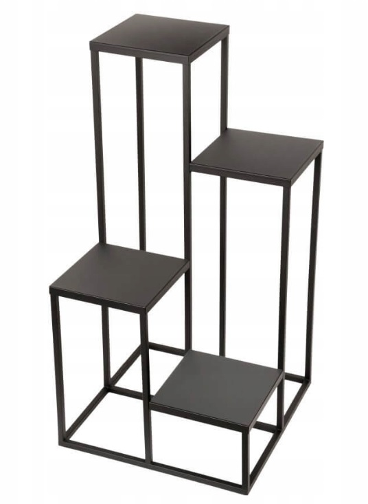 Moderní Držák Na Květináč Loft Černý 039/K-12-4K-75C