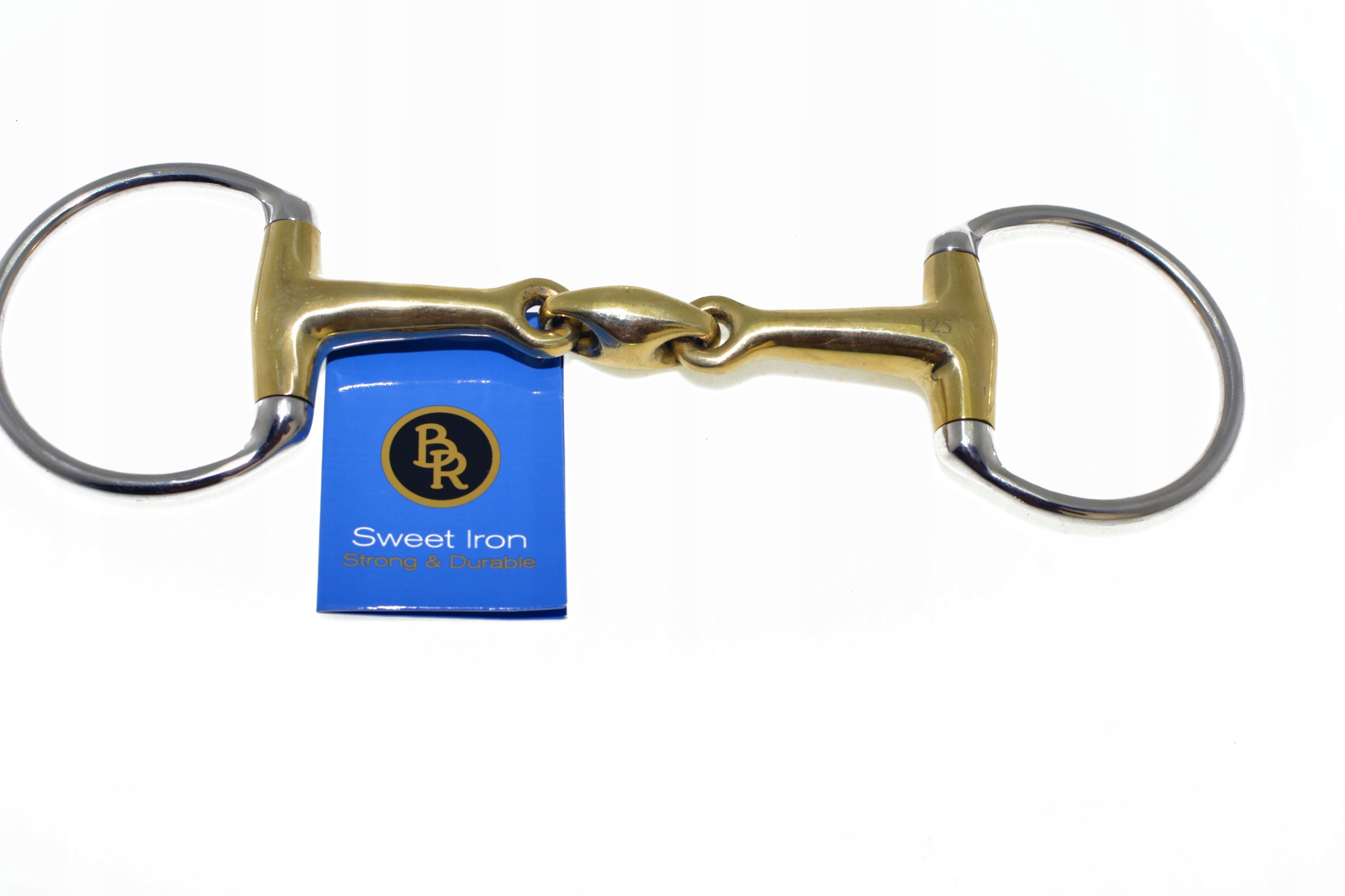 Wędzidło oliwkowe dwarazy łamane pełne 14,5 cm Rozmiar 13.5 cm