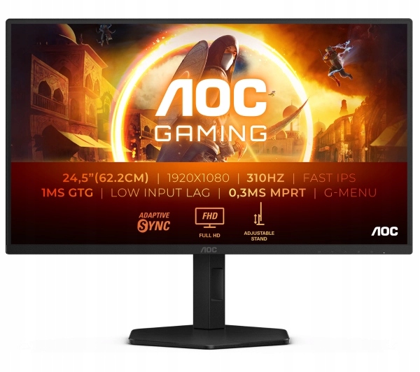 Herný monitor Aoc 25 G 4 Sxu 24,5'' Fhd Fast Ips 310 Hz 0,3 ms Hdr