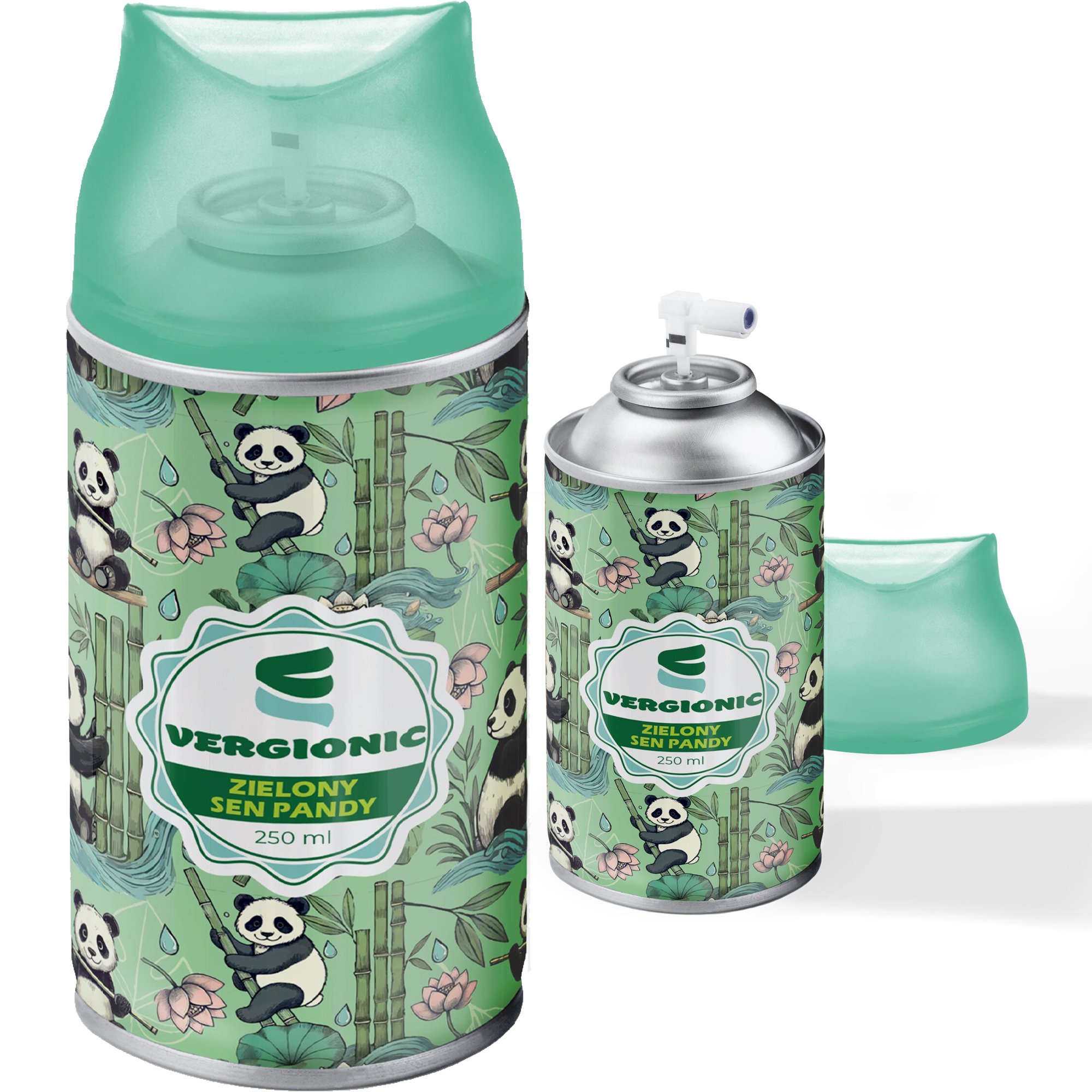 ODŚWIEŻACZ POWIETRZA ZAPAS SPRAY DO AUTOMATÓW ZAPACH ZIELONY SEN PANDY 250M