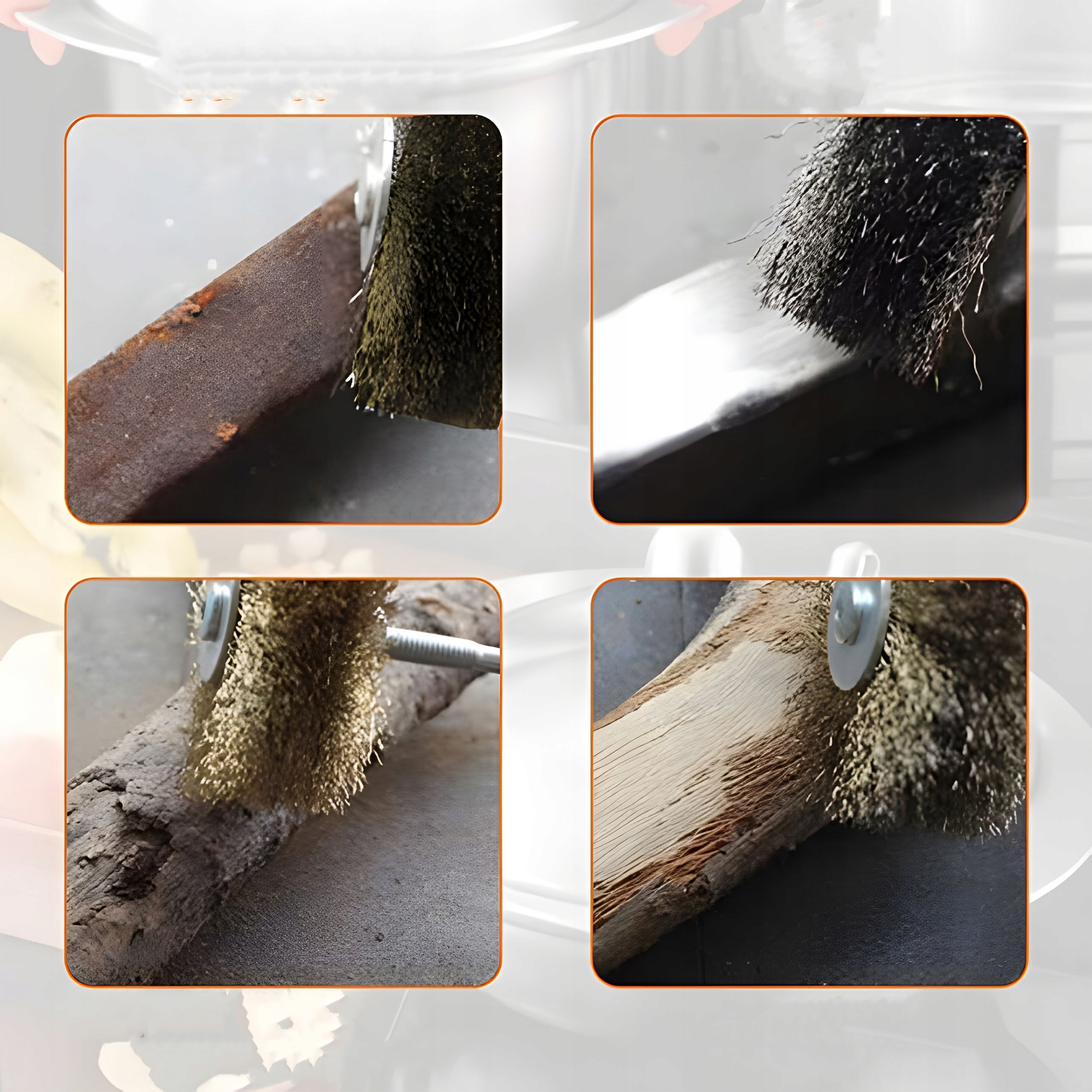 SZCZOTKI DRUCIANE MOSIĄDZ NA WKRĘTARKĘ WIERTARKĘ DRUT STALOWY ZESTAW 10 SZT Marka inny