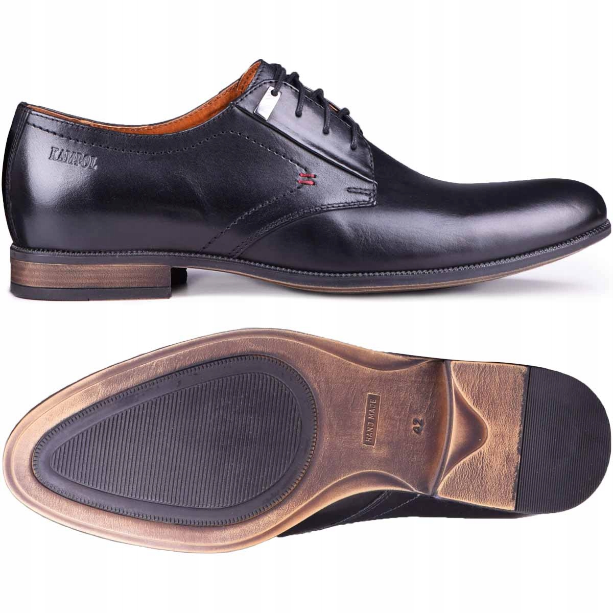 

Męskie buty wizytowe skórzane eleganckie czarne 39