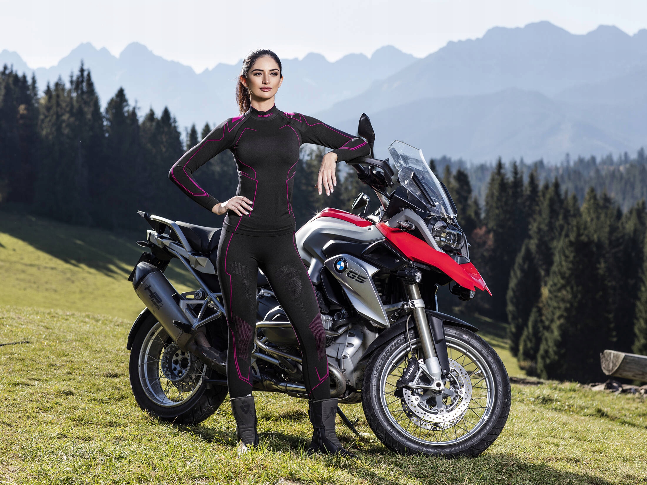 Szybkoschnąca letnia bielizna termoaktywna damska motocyklowa BRUBECK - S Rozmiar S