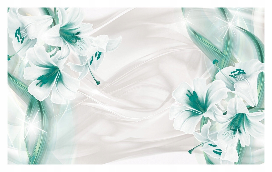 Fototapeta Abstrakt tyrkysové kvety elegancia perspektíva 368x254 lepidlo