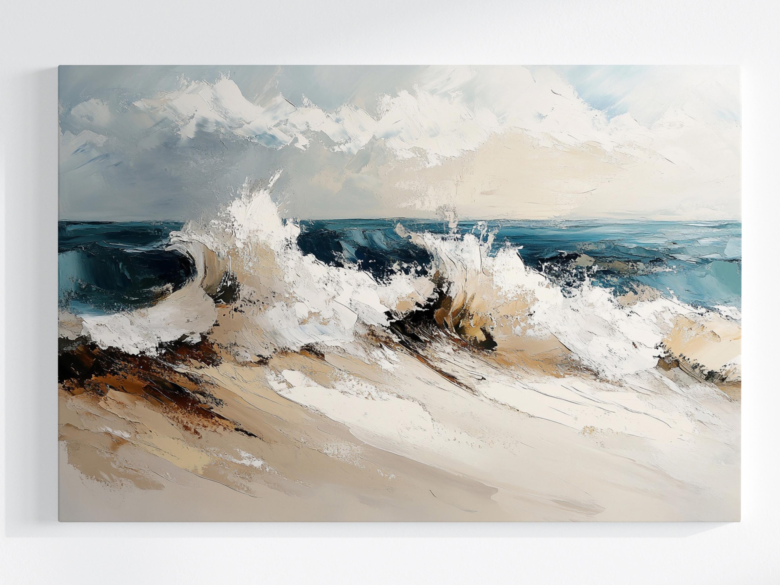 Obraz Na Plátně Canvas Námořnická Krajina Moře Voda Vlny Bouře 120x80