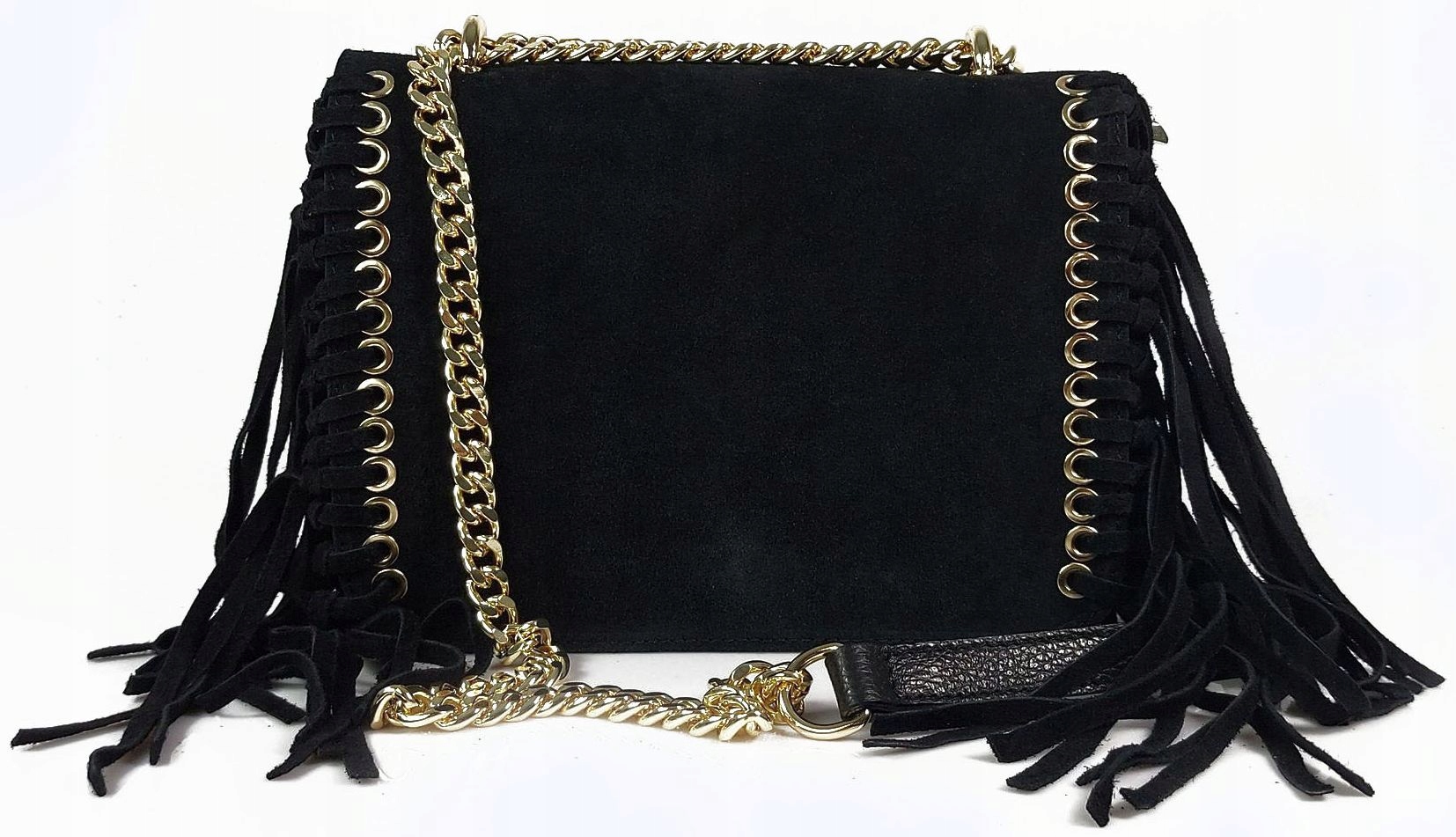 

Włoska listonoszka Vera Pelle,zamsz frędzle dzety