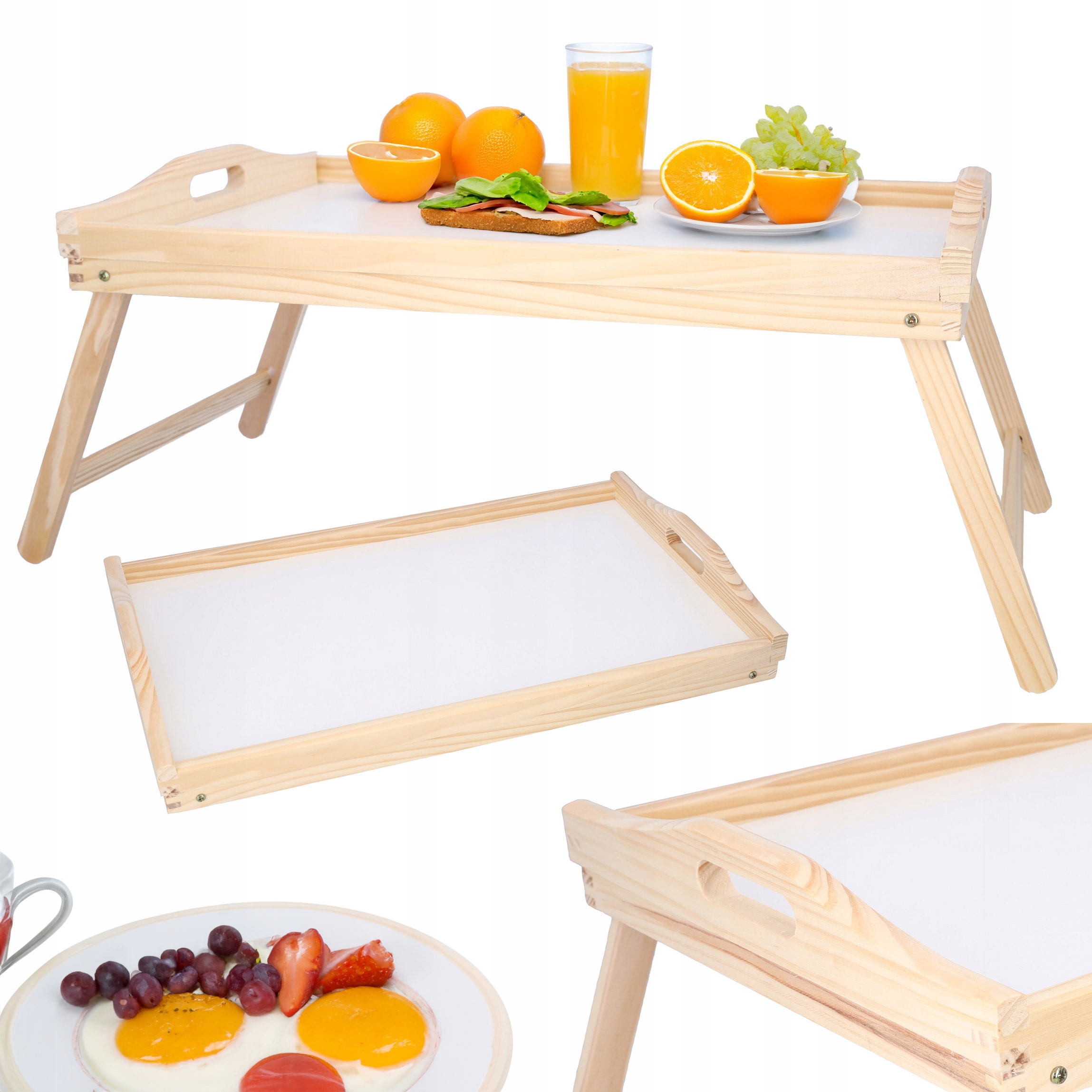 

Stolik do łóżka śniadaniowy pod laptopa drewniany