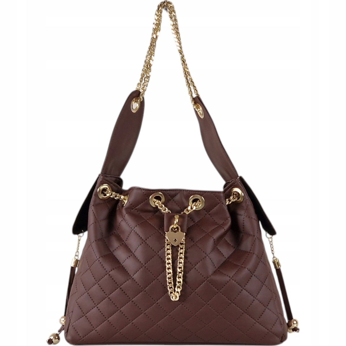 Massimo Contti klasická kabelka taška hnědá eko kůže přes rameno