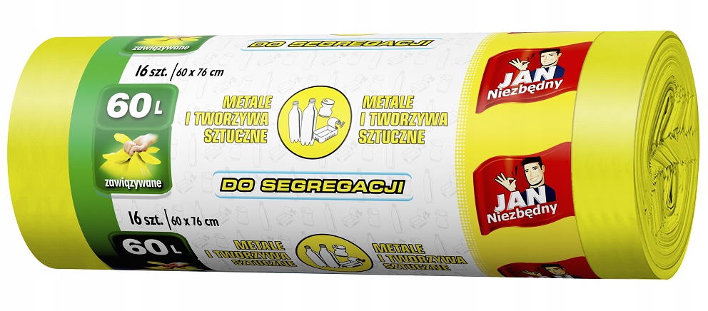 

Worki Na Śmieci Plastik Żółte Do Segregacji 60 L