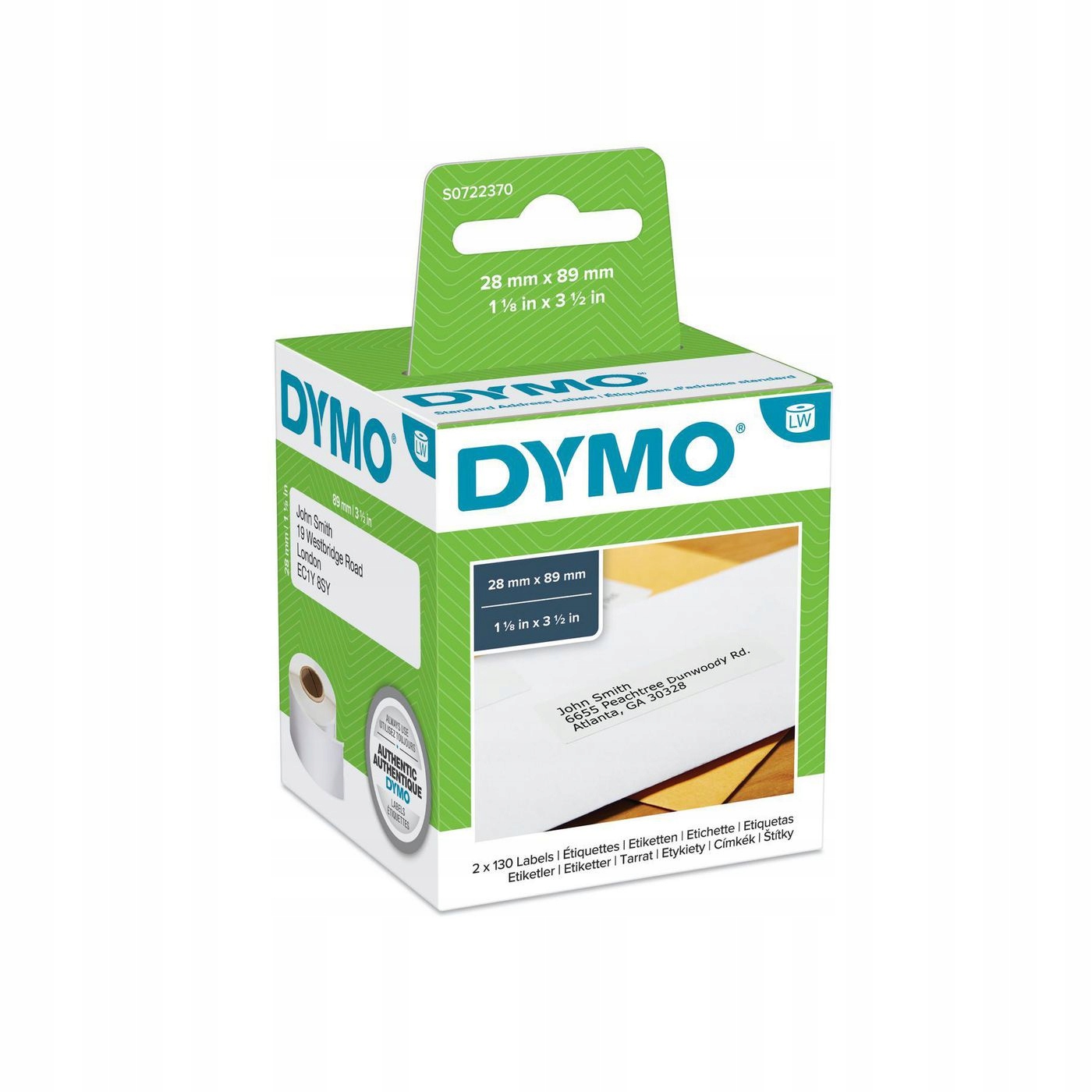 Dymo Address Label 2pack, S0722370