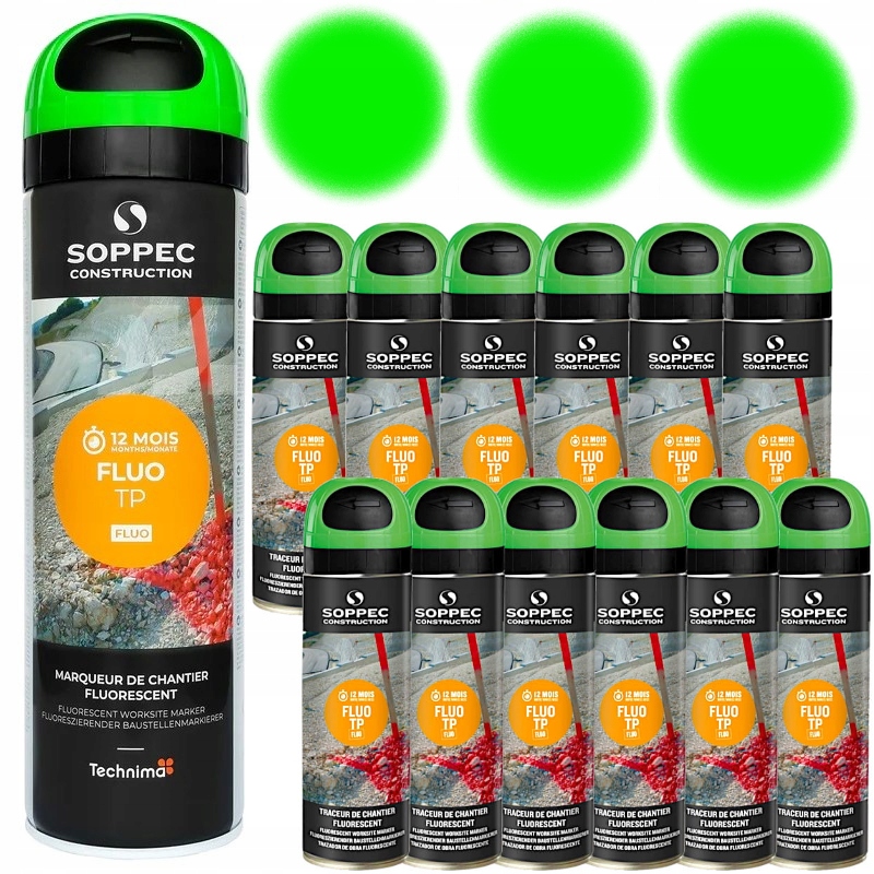 

Farba geodezyjna Soppec Fluo Tp 12 sztuk zielona