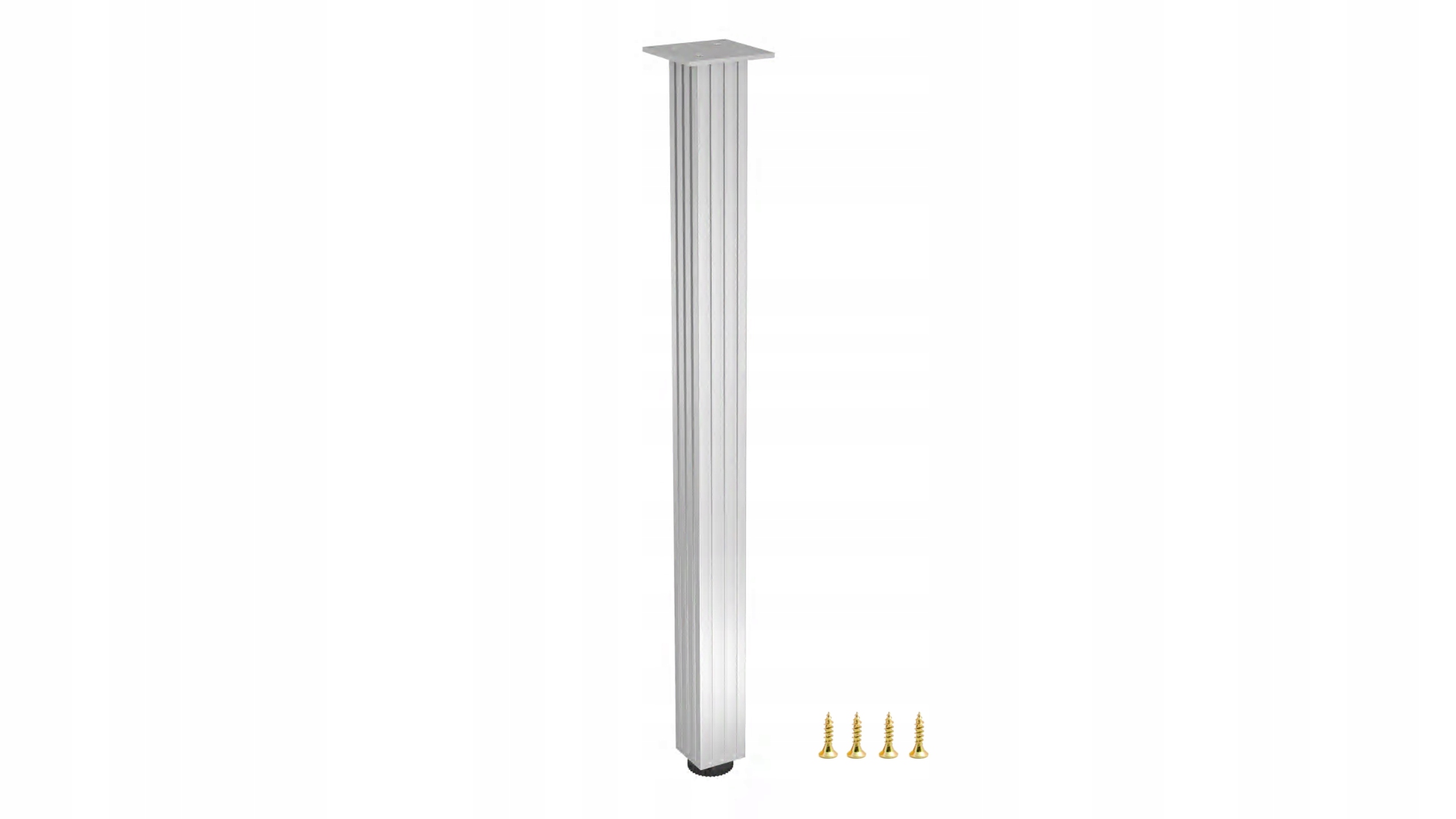 Pevná Kovová Hliníková Noha Pro Stůl Loft Nastavitelná V 82 CM Alu