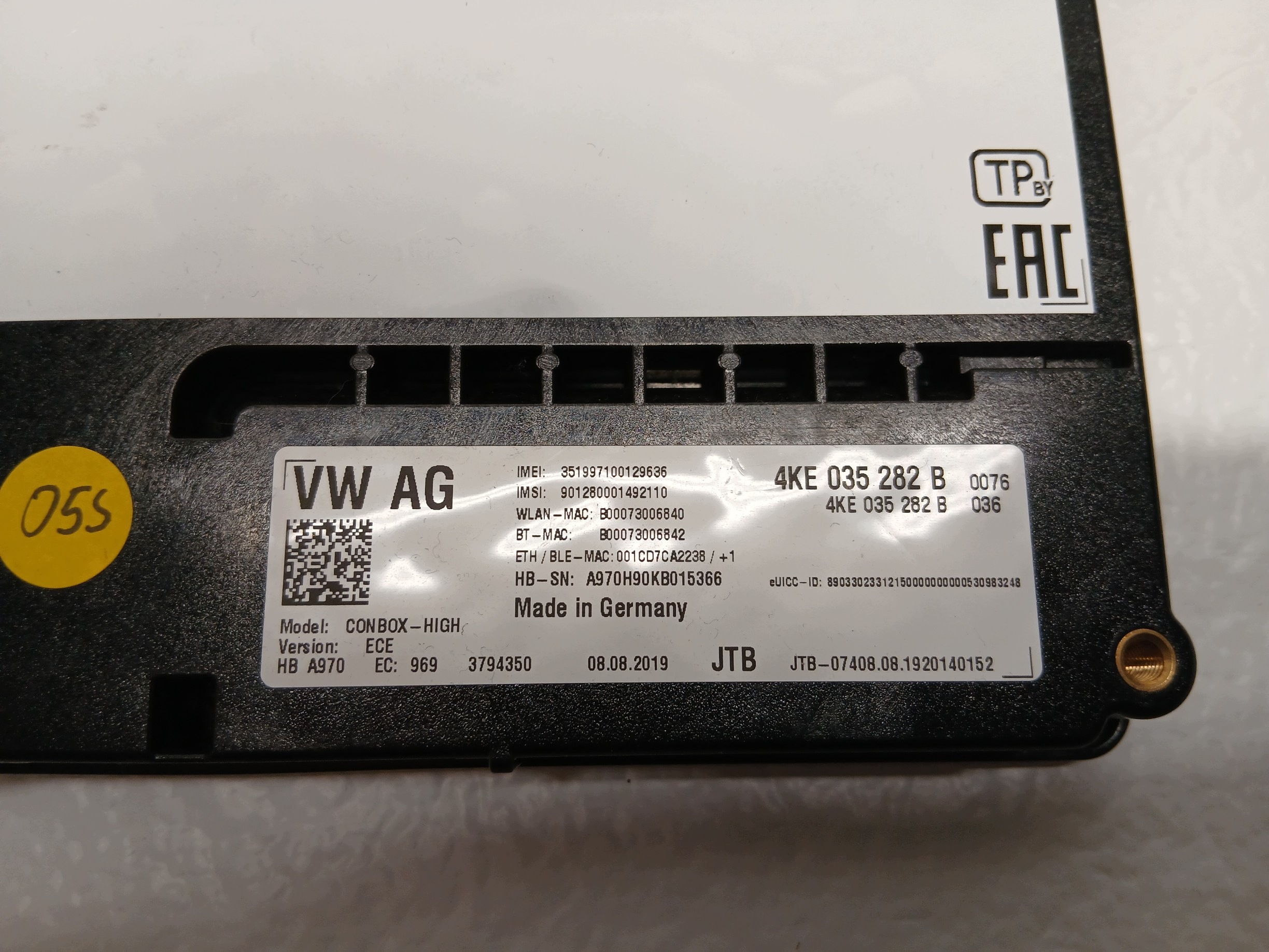AUDI A4 B9 LIFT module control unit WZYWANIA POMOCY CONBOX 4KE035282B