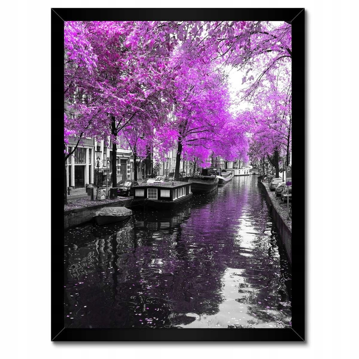 Plakáty v rámu 30x40 Holandská krajina Řeka v Amsterdamu