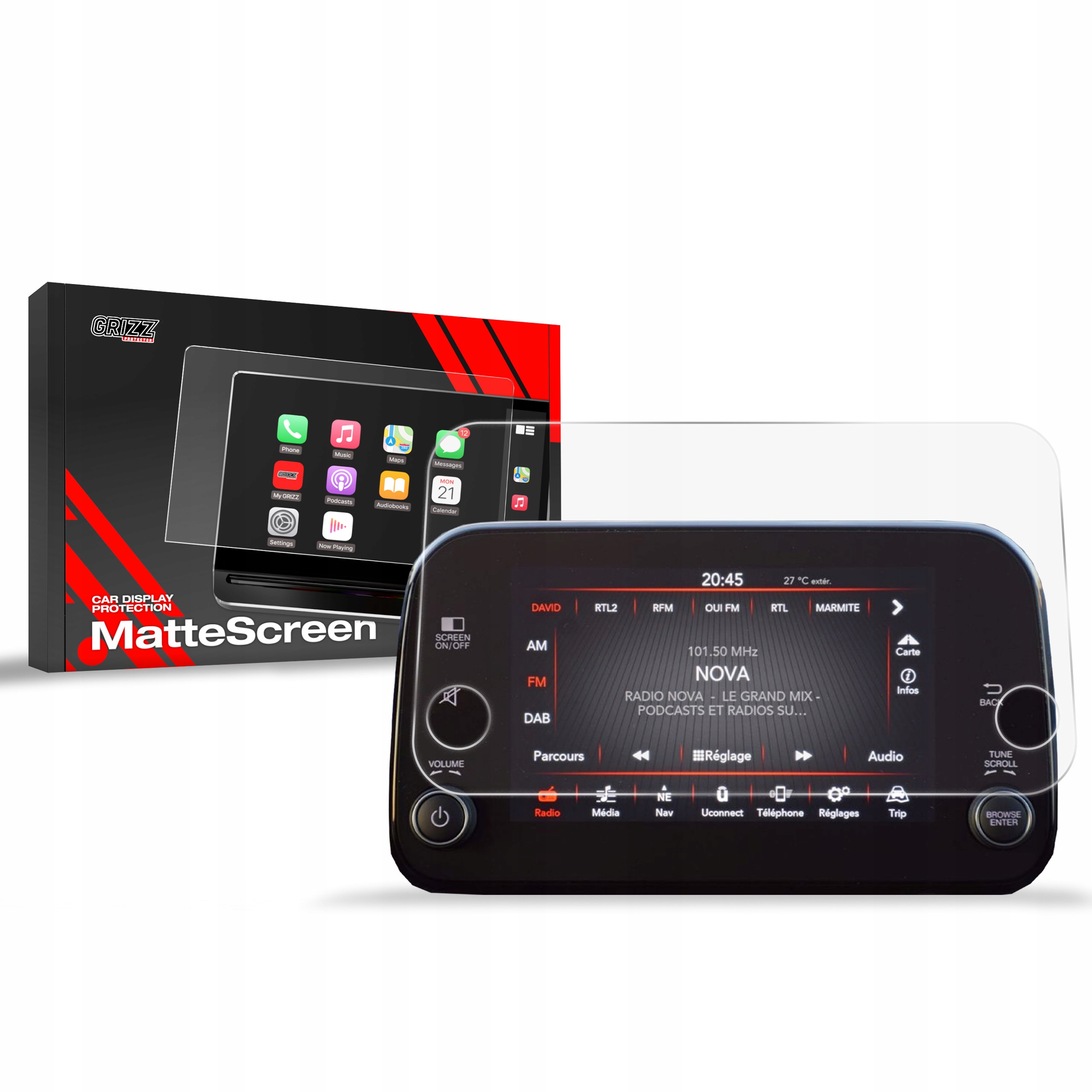 Ochranná fólie displeje (matná), Fiat Tipo, 2020- , Display 7"