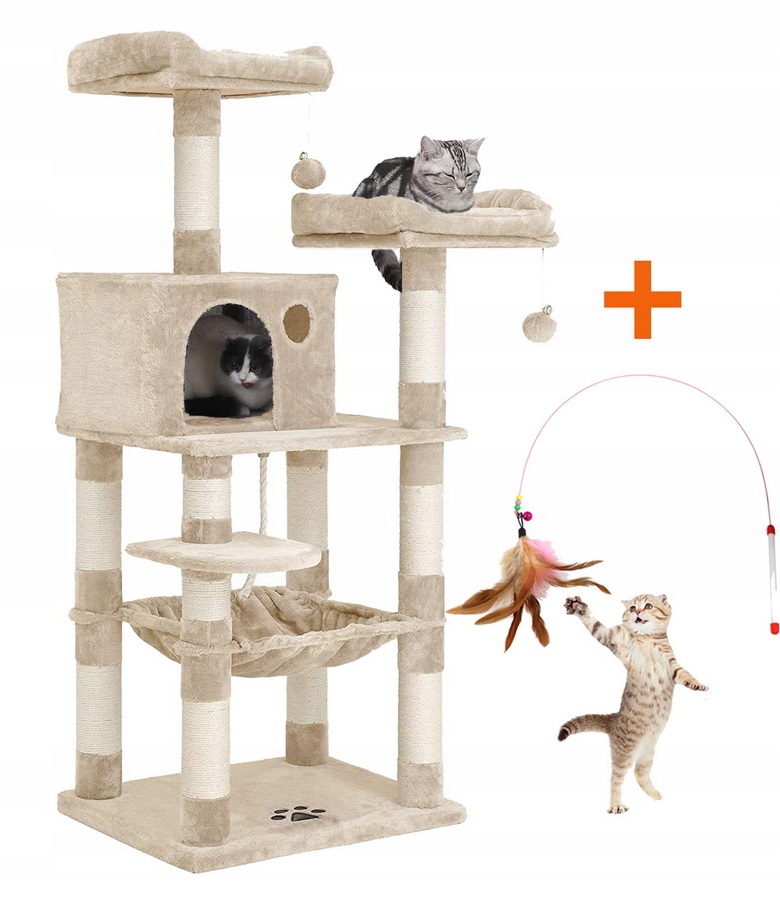 Drapak Dla Kota Domek Budka Drzewo Wieża XXL 146cm