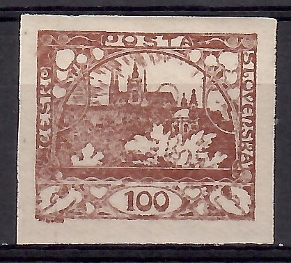 Czechosłowacja 1919 Mi 8 Z podlepką *