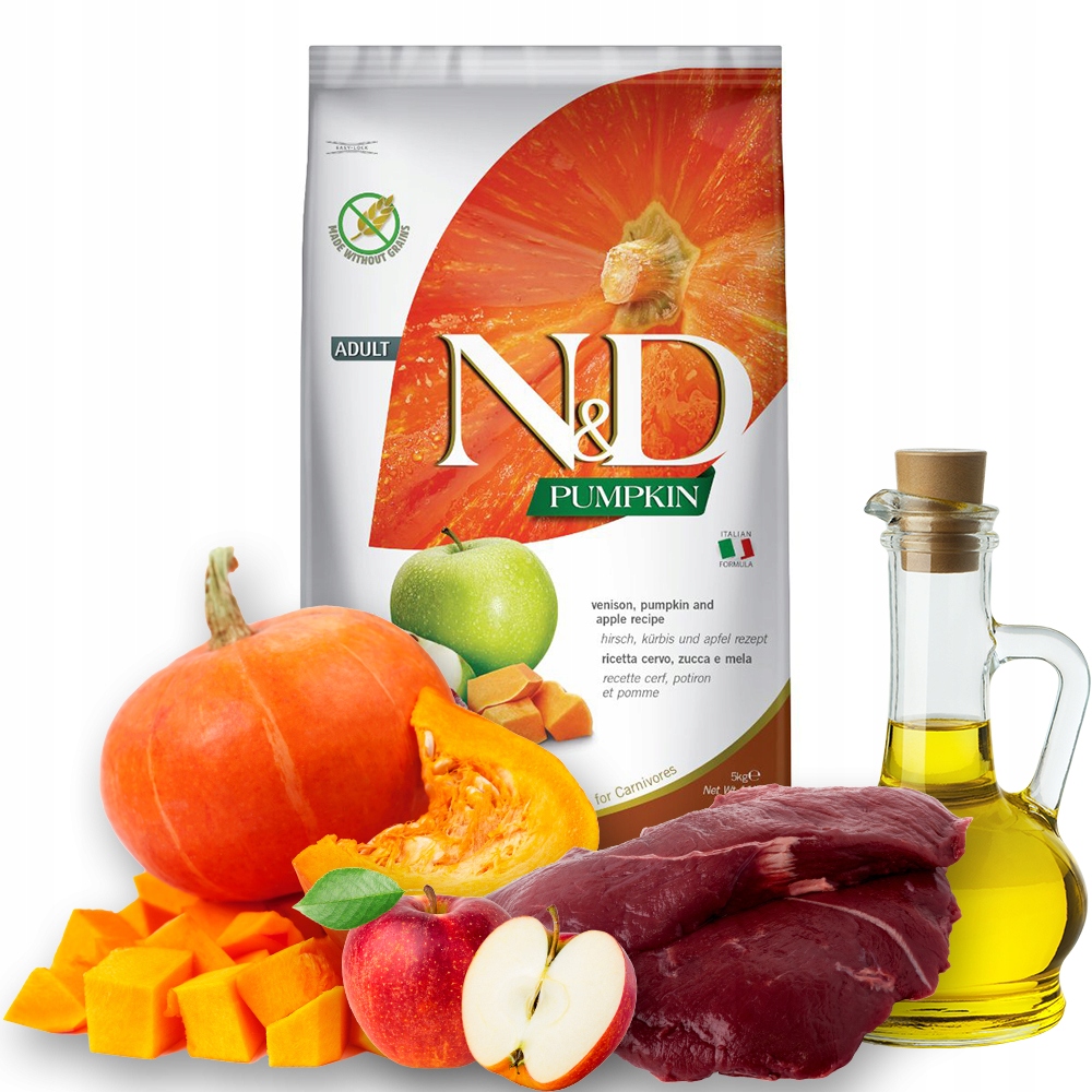 Nd Pumpkin Venison Apple 5kg Adult karma dla kota