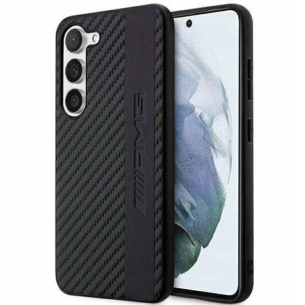 Amg AMHCS23MBLSCA S23+ S916 czarny/black hardcase Carbon Stripe&Embosse