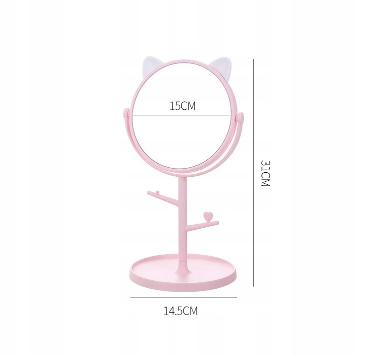 Lusterko stojące KOT RÓŻOWY EA014 Marka inna marka