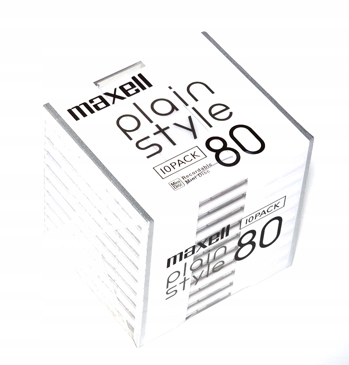 10 MiniDisc Maxell plain style MD Mini Disc MD 80 minút 10ks Japan F23%