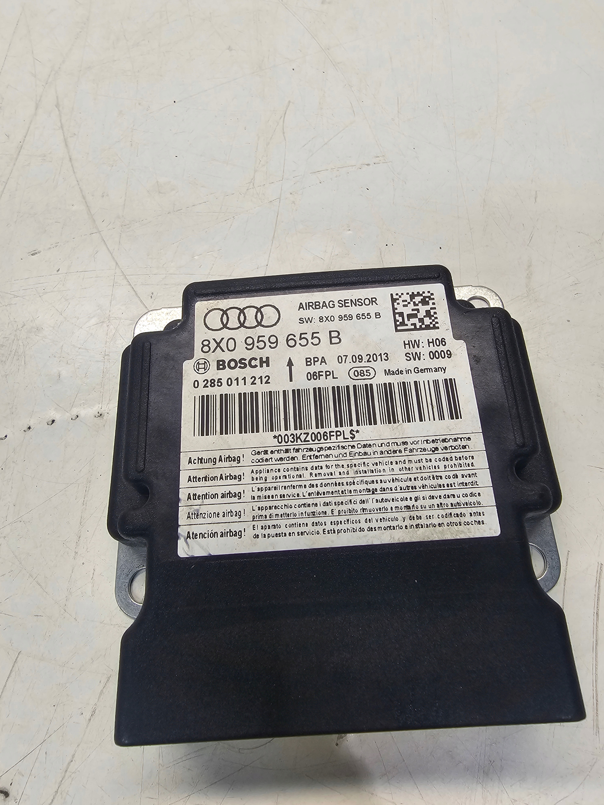SENSOR AIRBAG AIR BAG AUDI A1 8X 8X0959655B
