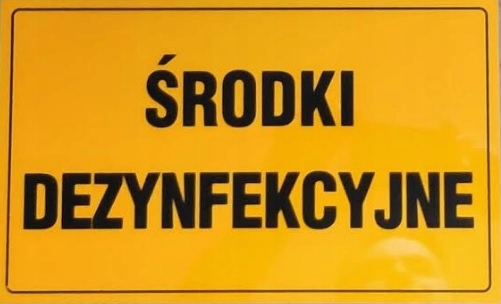 

Tablica tabliczka Środki Dezynfekcyjne 20x33 Pcv