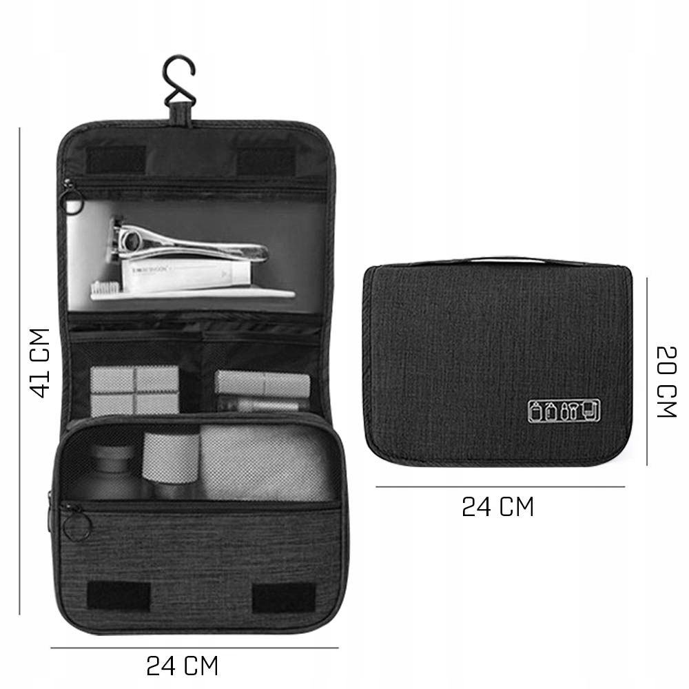 KOSMETYCZKA TORBA PODRÓŻNA ORGANIZER NA KOSMETYKI WISZĄCA MĘSKA DAMSKA HAK Rodzaj rozkładana