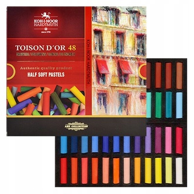 Pastely suché půlky Koh-i-Noor, sada 48 barev
