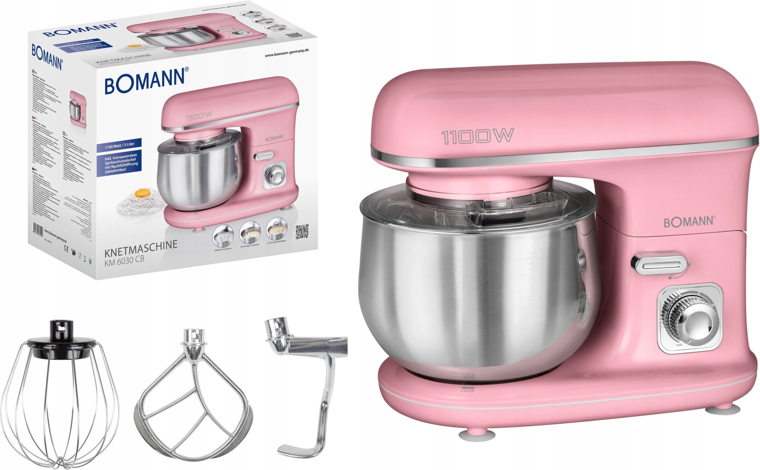 Robot Kuchenny Mikser Planetarny Bomann Km Różowy