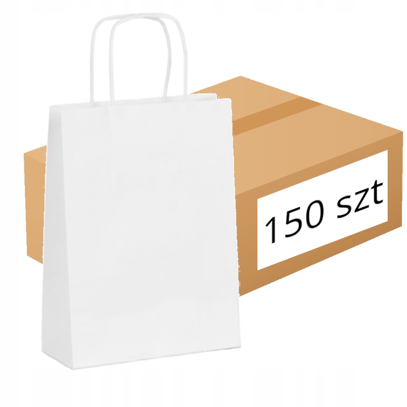 

Torba Papierowa 31x17x34 biała 100g/m2 150 szt